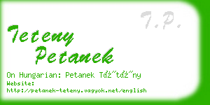 teteny petanek business card